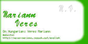 mariann veres business card